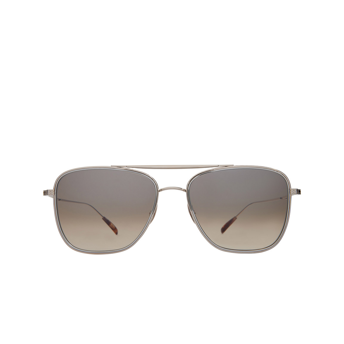 Mr. Leight NOVARRO S Sunglasses 12KG-MPL/SMKY 12K White Gold-Maple - front view