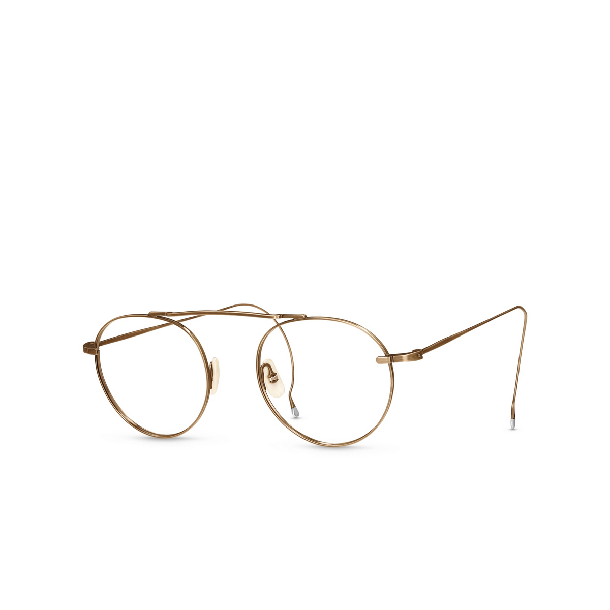 Mr. Leight REI C Eyeglasses ATG Antique Gold - three-quarters view