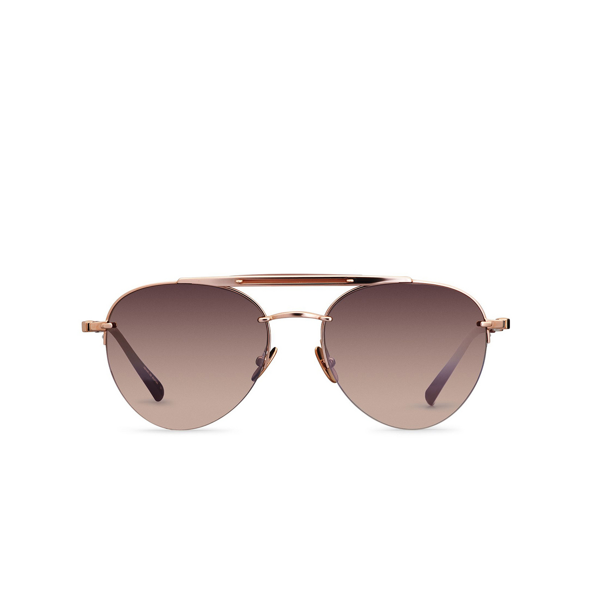 Mr. Leight RODEO SL Sunglasses 18KRG-RW/SU 18K Rose Gold-Rosewood - front view