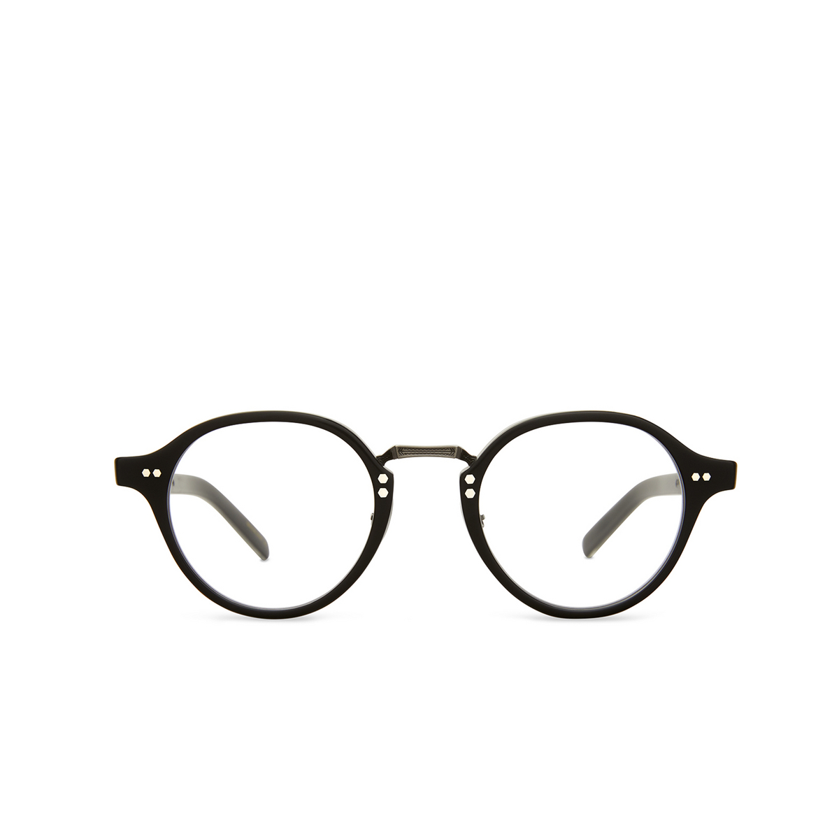 Mr. Leight SPIKE C Eyeglasses MBK-PW-MBK Matte Black-Pewter-Matte Black - front view