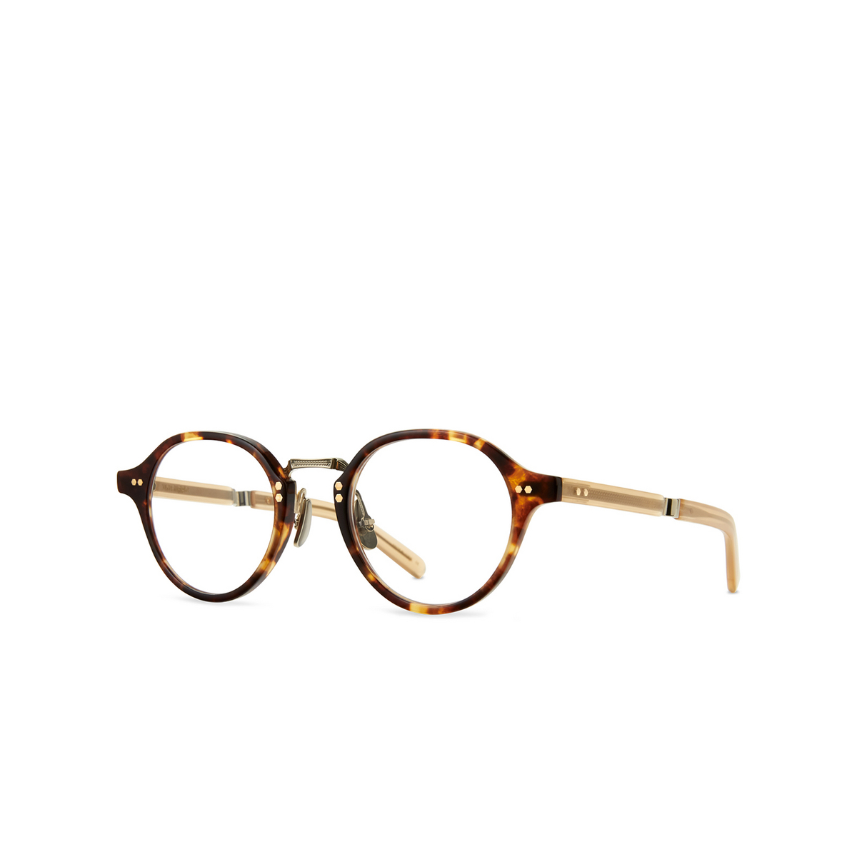 Mr. Leight SPIKE C Eyeglasses MPL-12KG-SMT Maple-12K White Gold-Summit - three-quarters view