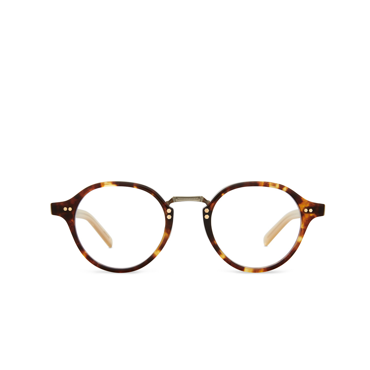 Mr. Leight SPIKE C Eyeglasses MPL-12KG-SMT Maple-12K White Gold-Summit - front view