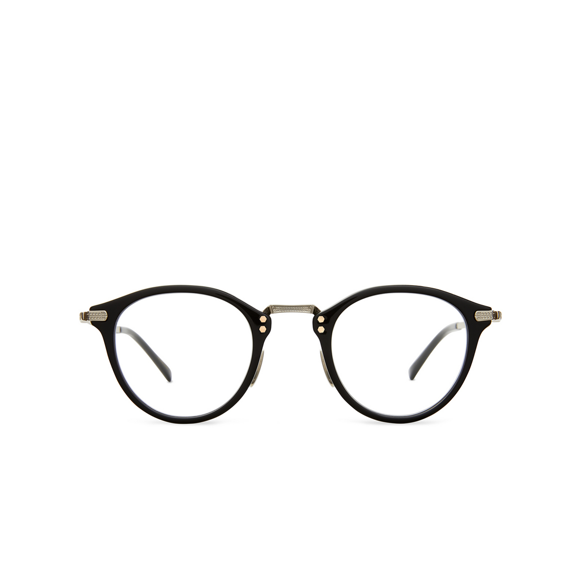 Mr. Leight STANLEY C Eyeglasses BK-PW-BK Black-Pewter-Black - front view
