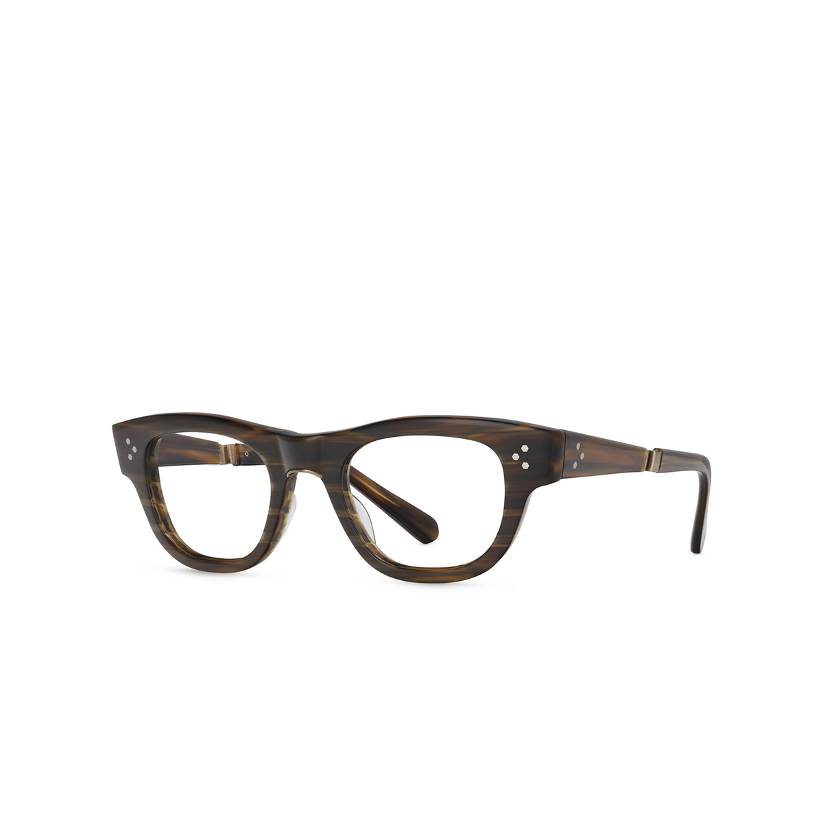 Mr. Leight WAIMEA C Eyeglasses MDRFTWD-ATG Matte Driftwood-Antique Gold - three-quarters view
