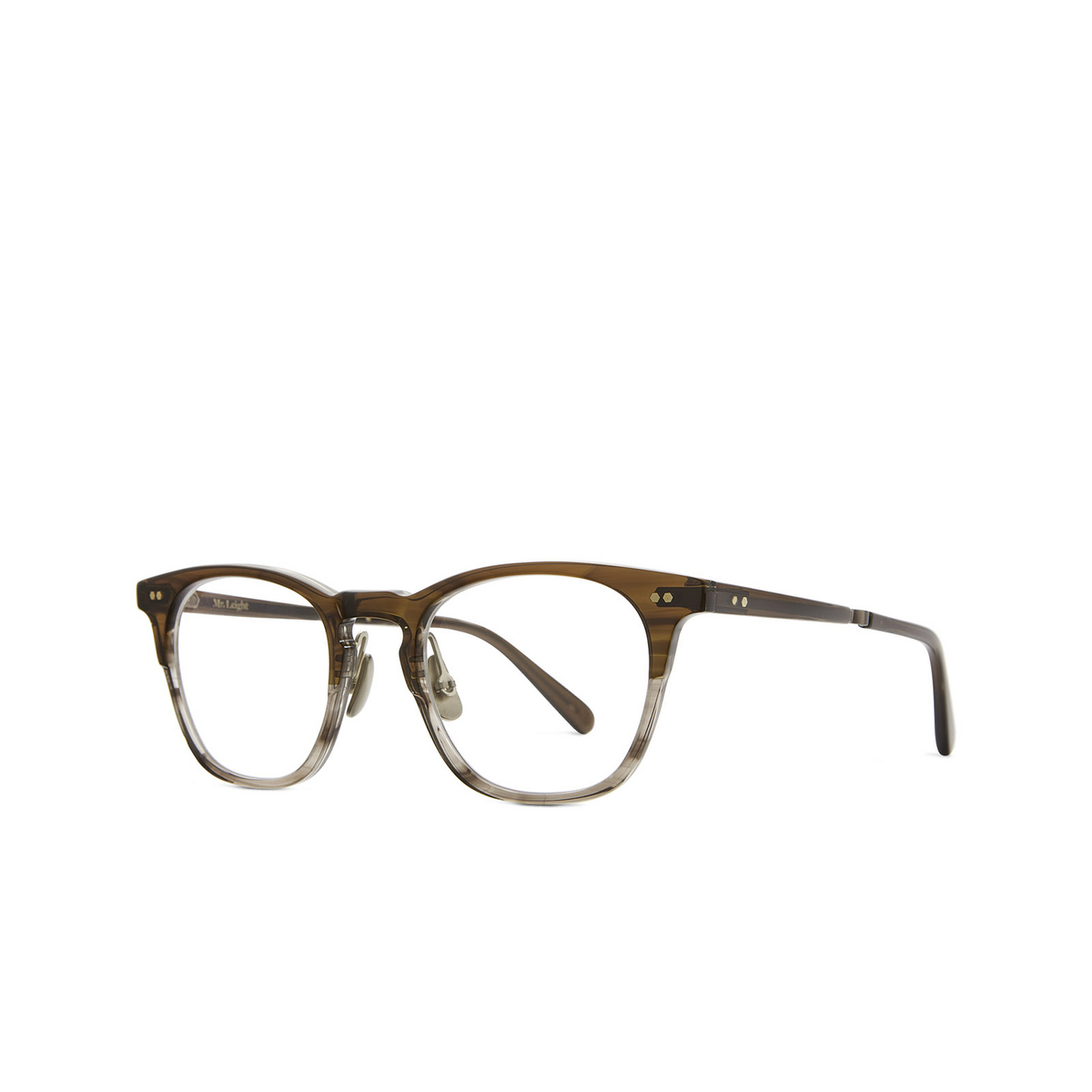 Mr. Leight WRIGHT C Eyeglasses MAF-ATGII Mahogany Fade-Antique Gold II - product thumbnail 2/3