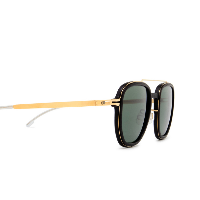 Mykita ALDER Sunglasses 585 mh7 pitch black/glossy gold - 3/4