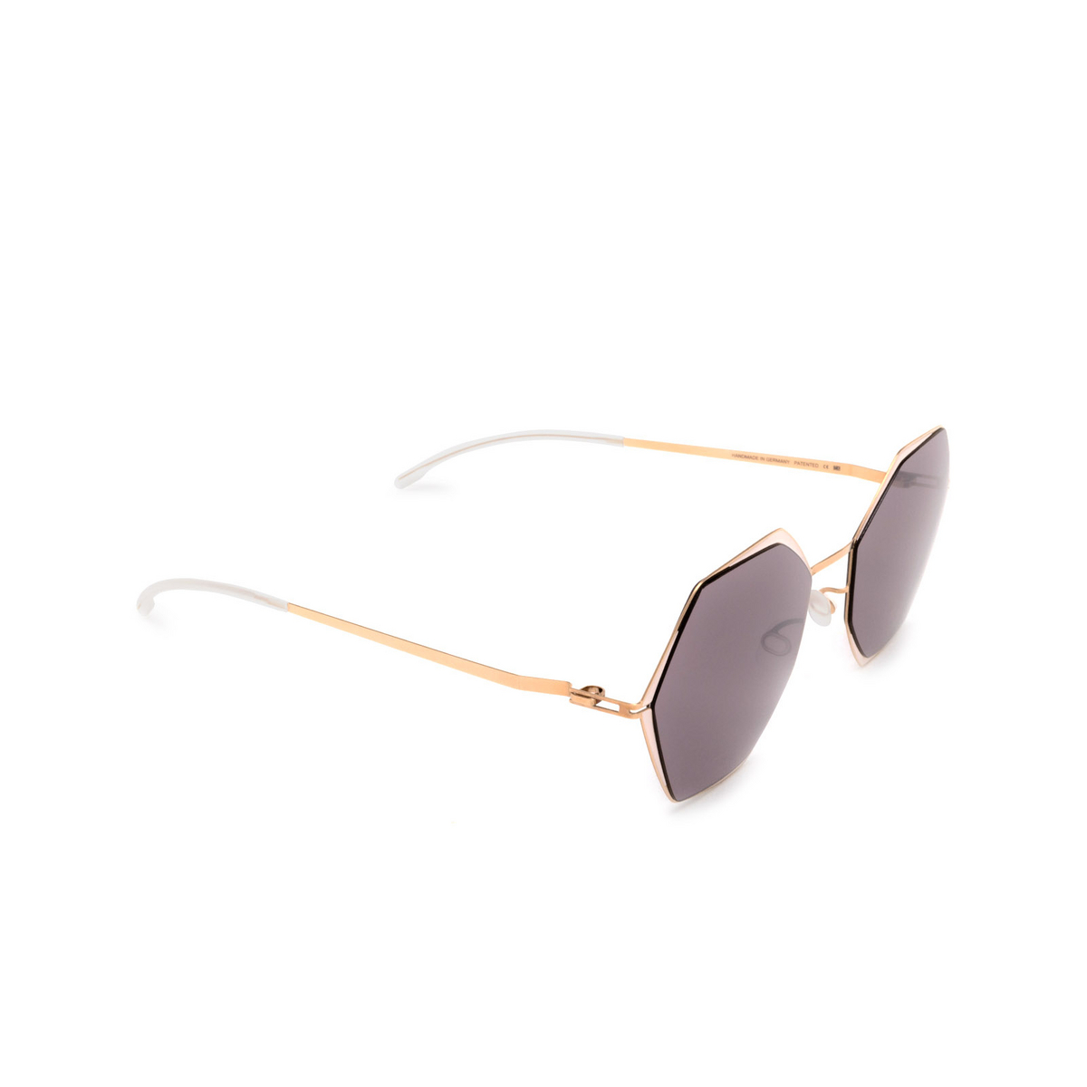 Mykita® Irregular Sunglasses: Alessia color 283 Champagne Gold/aurore - three-quarters view