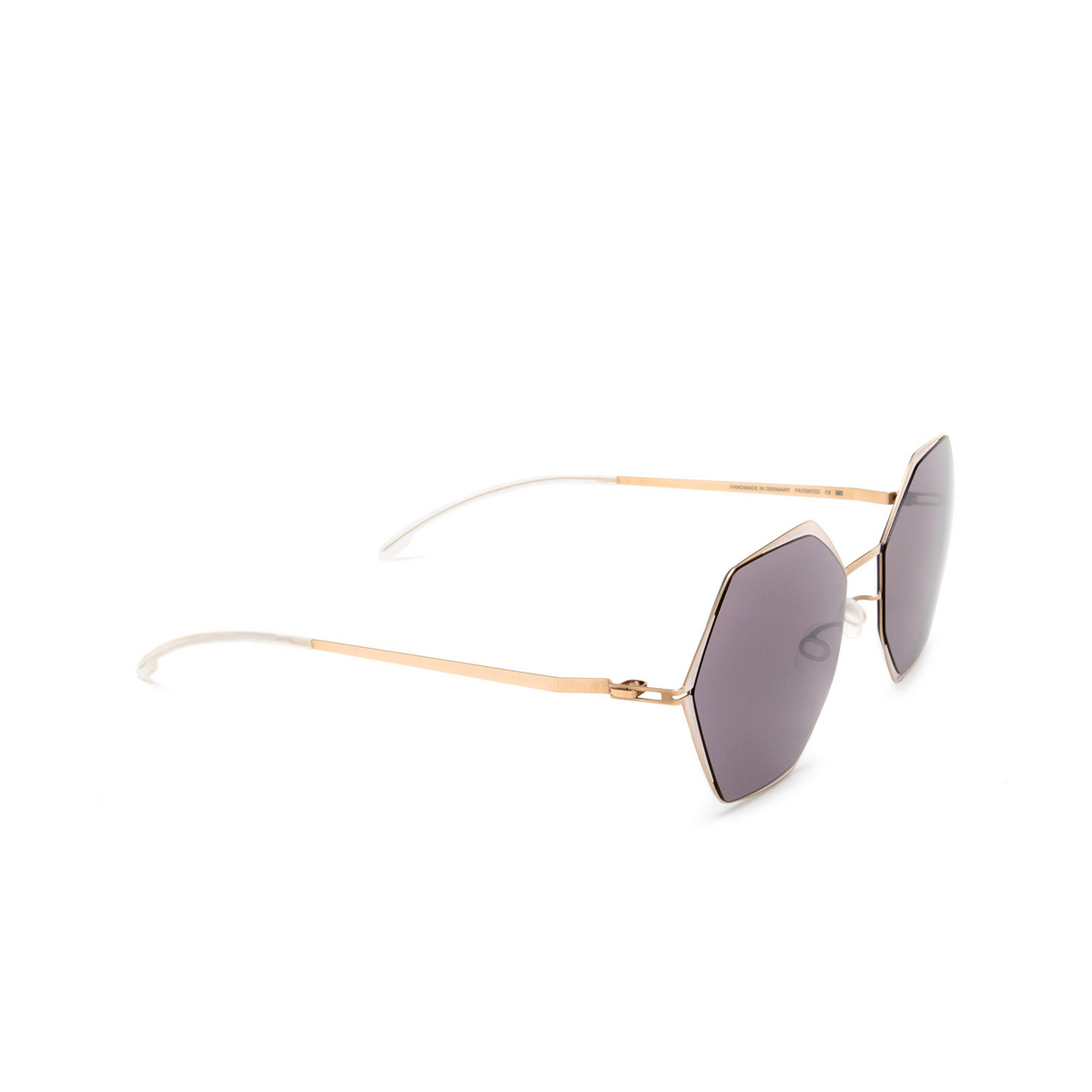 Mykita ALESSIA Sunglasses 283 Champagne Gold/Aurore - three-quarters view