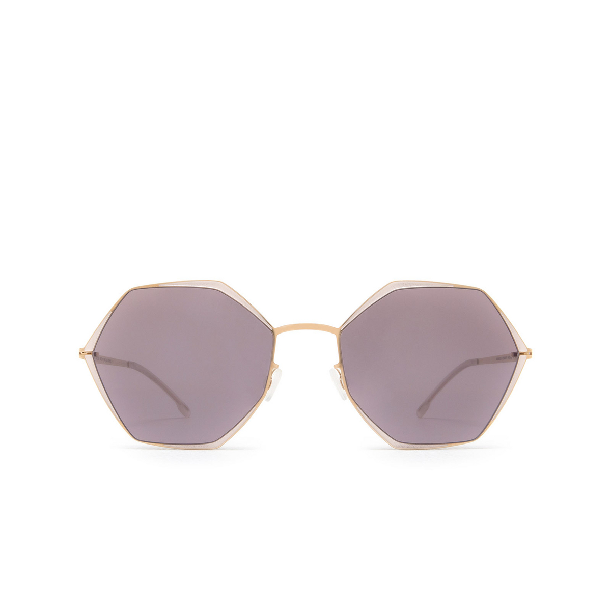 Mykita® Irregular Sunglasses: Alessia color 283 Champagne Gold/aurore - front view