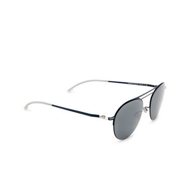 Mykita DUANE Sunglasses 091 silver/navy - three-quarters view