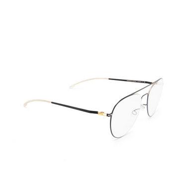Mykita EERO Korrektionsbrillen 167 gold/jet black - Dreiviertelansicht