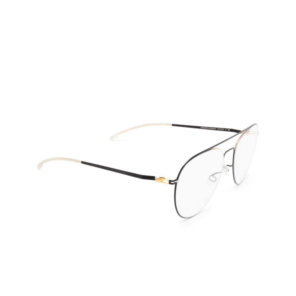 Mykita EERO Eyeglasses 167 Gold/Jet Black - three-quarters view