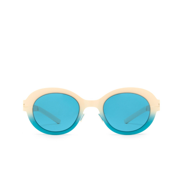 Gafas de sol Mykita FOCUS SUN 562 chantilly white/turquoise - Vista delantera