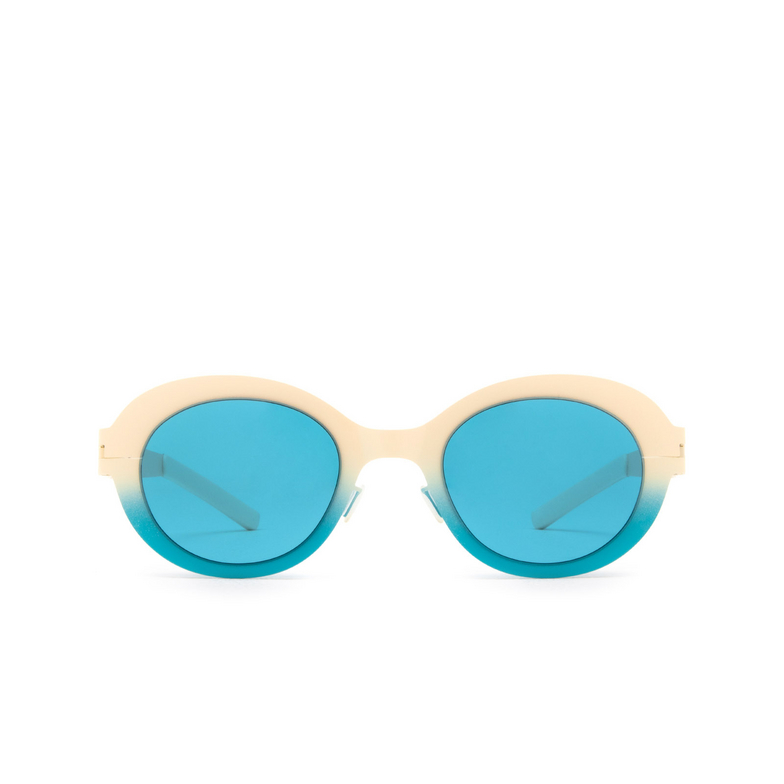 Mykita FOCUS Sunglasses 562 chantilly white/turquoise - 1/4