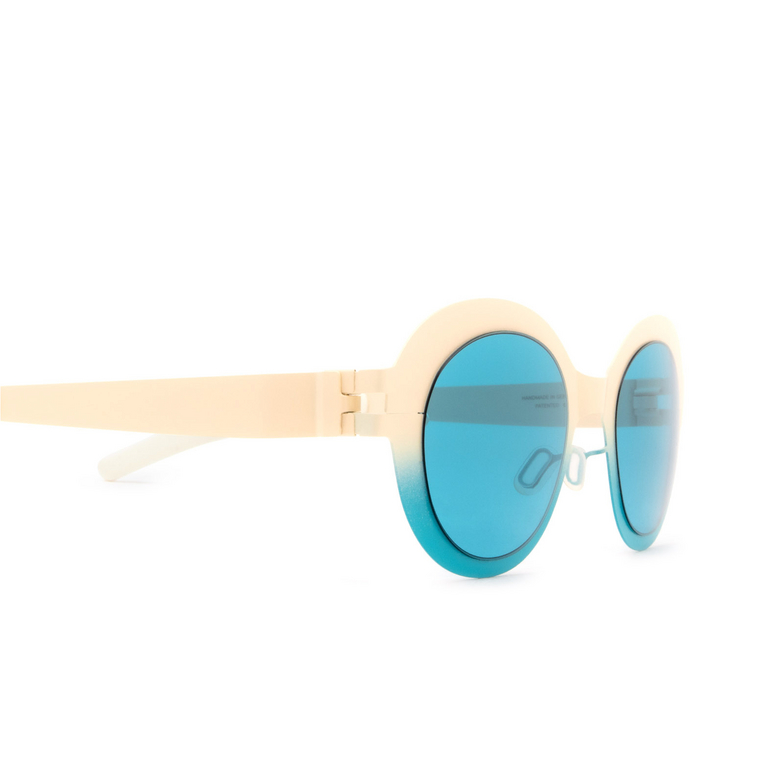 Mykita FOCUS Sunglasses 562 chantilly white/turquoise - 3/4