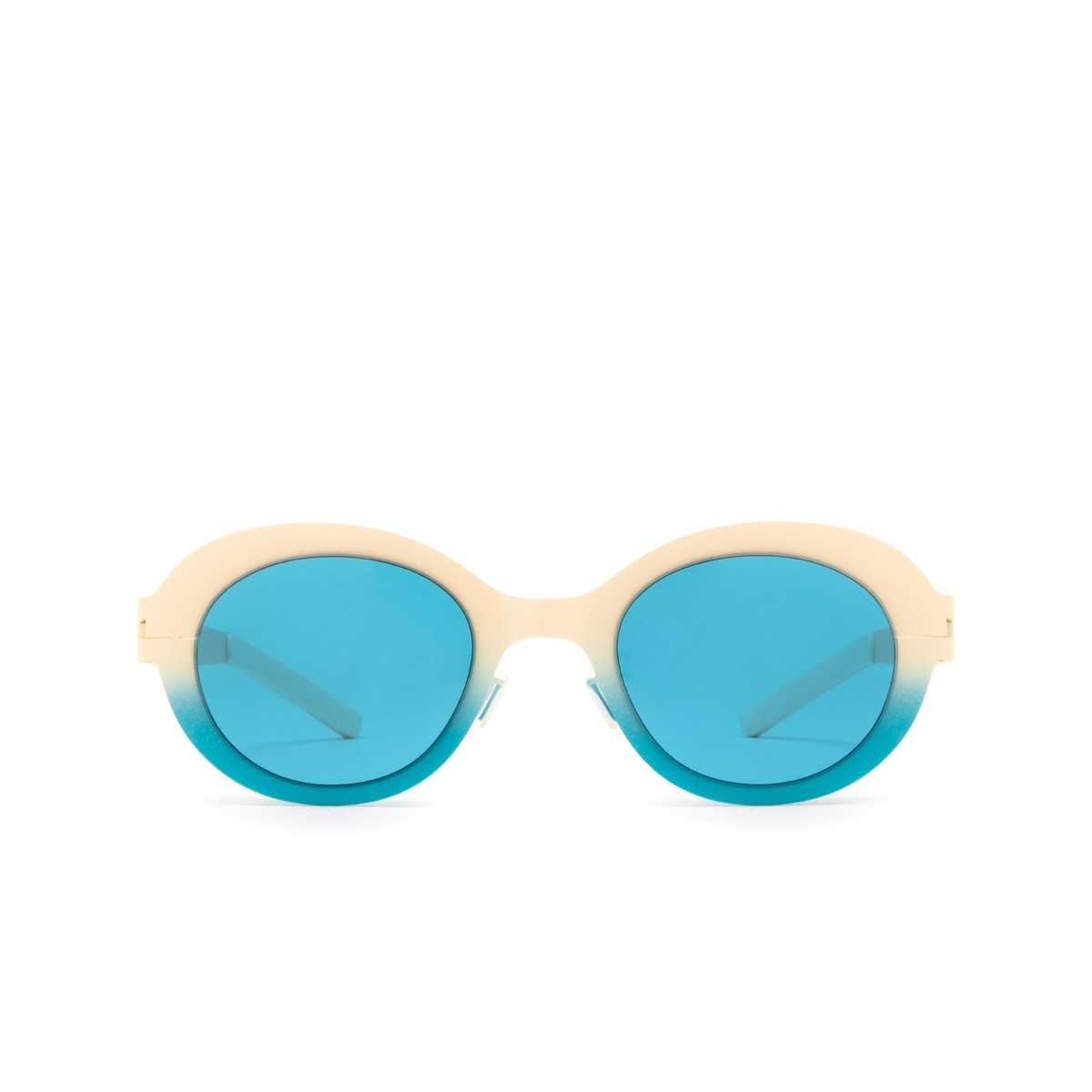 Mykita FOCUS Sunglasses 562 Chantilly White/Turquoise - front view