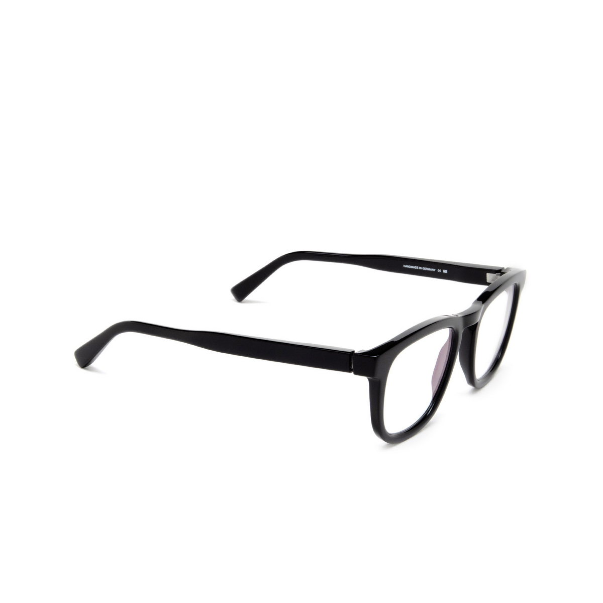 Mykita LERATO Eyeglasses 751 C138 Black/Shiny Silver - three-quarters view