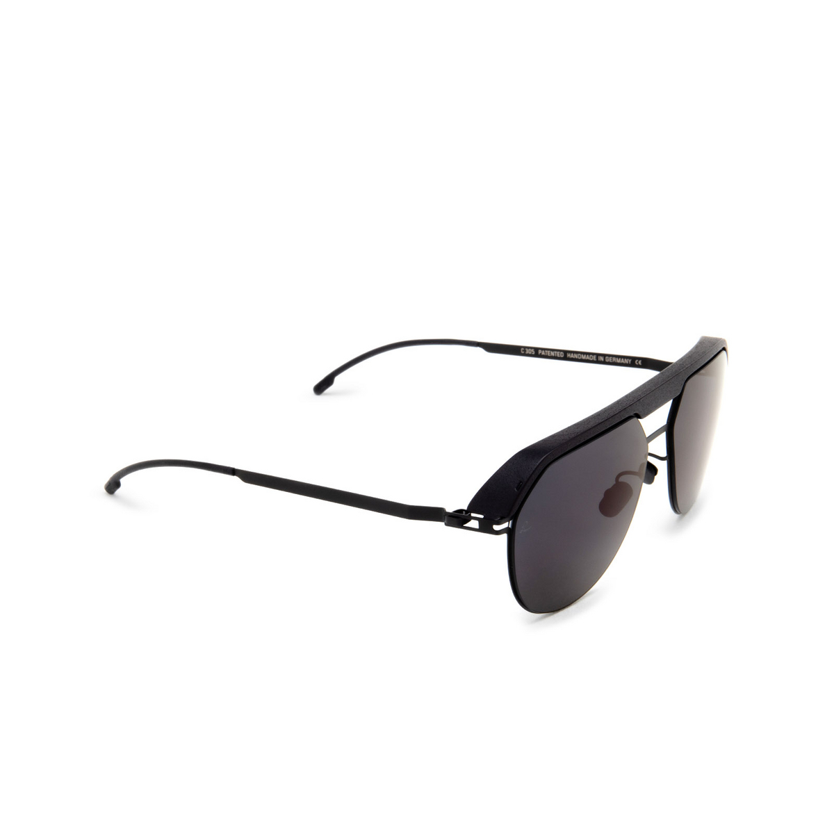 Mykita ML02 Sunglasses 305 MH6 Pitch Black/Black - three-quarters view