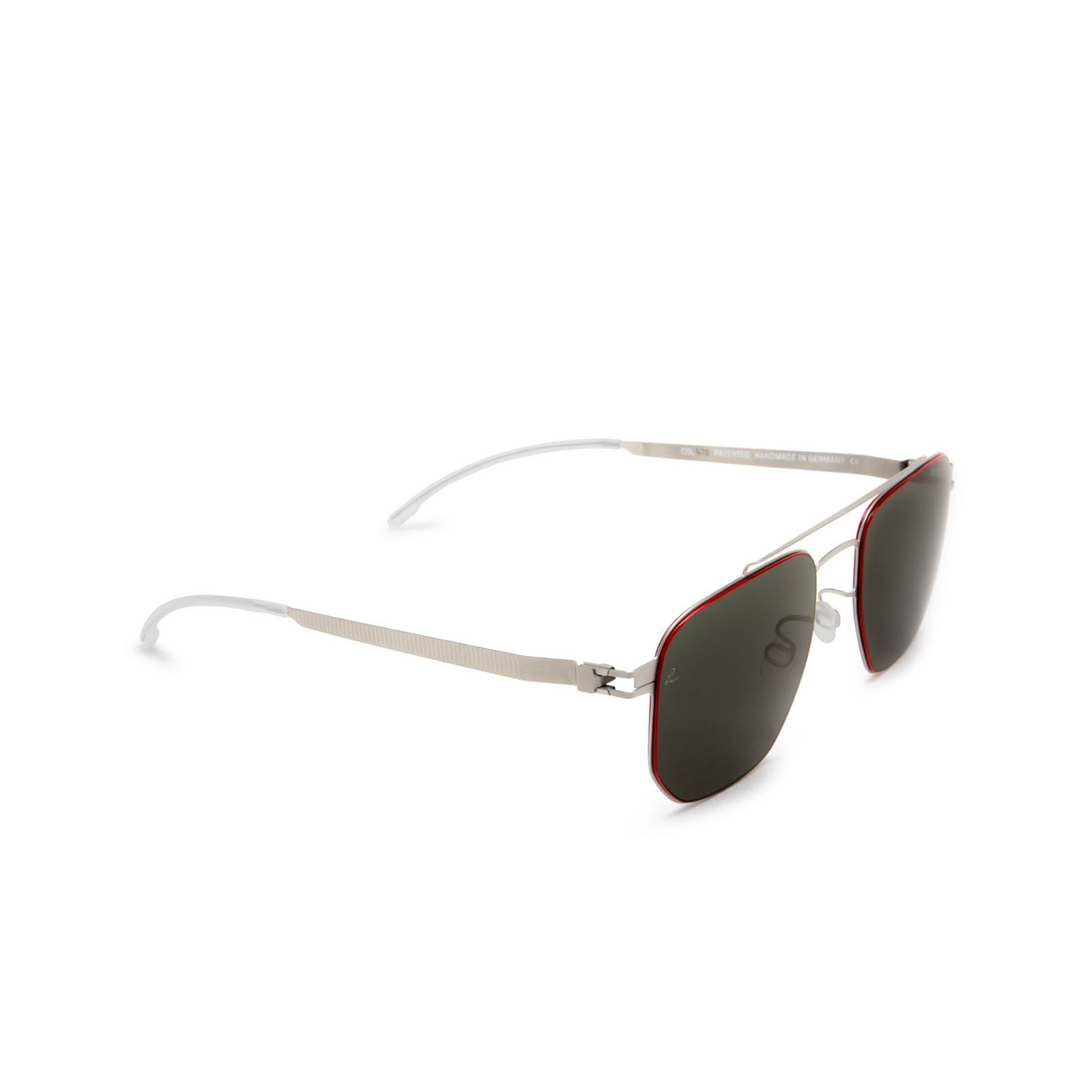 Mykita ML05 Sunglasses 470 Matte Silver - three-quarters view