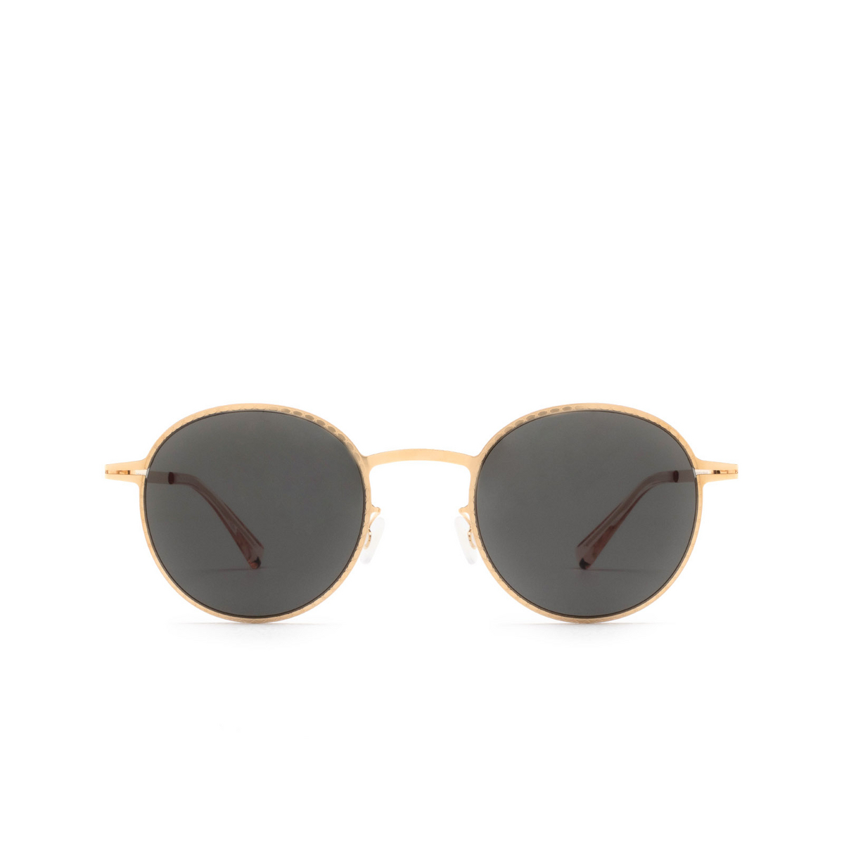 Mykita® Round Sunglasses: Nis color 291 Champagne Gold - front view