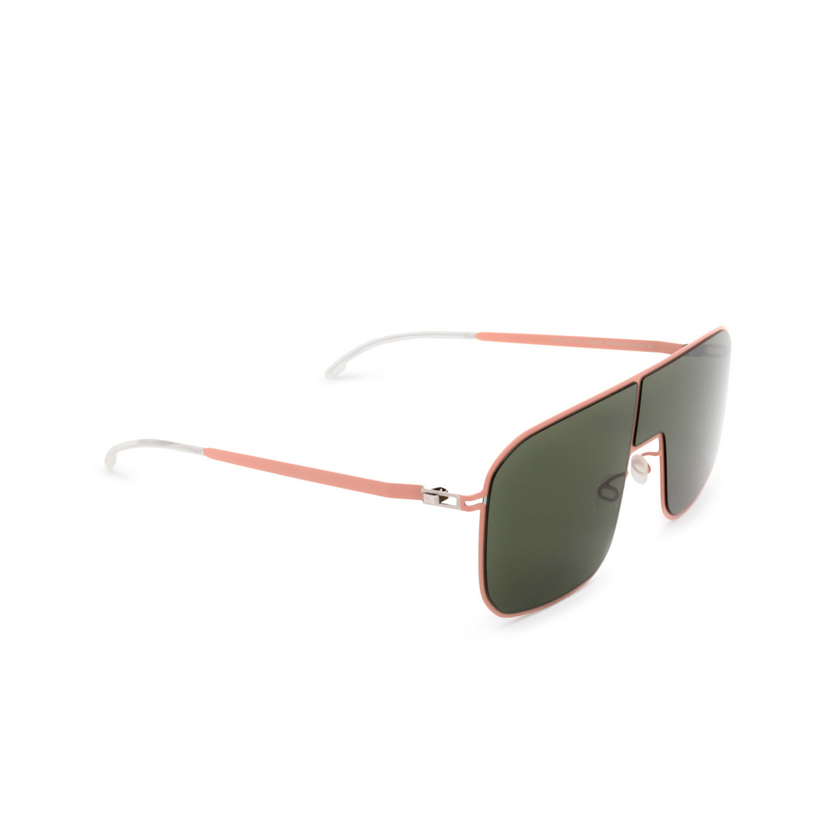 Mykita® Aviator Sunglasses: STUDIO12.2 color 453 Pink Clay - three-quarters view