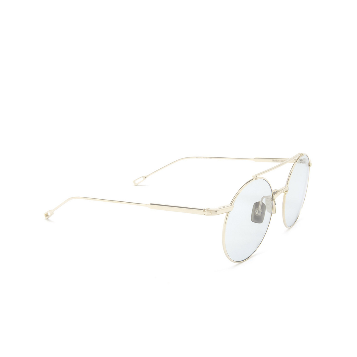 Native Sons® Round Sunglasses: Aston Exp color 16K GOLD - three-quarters view