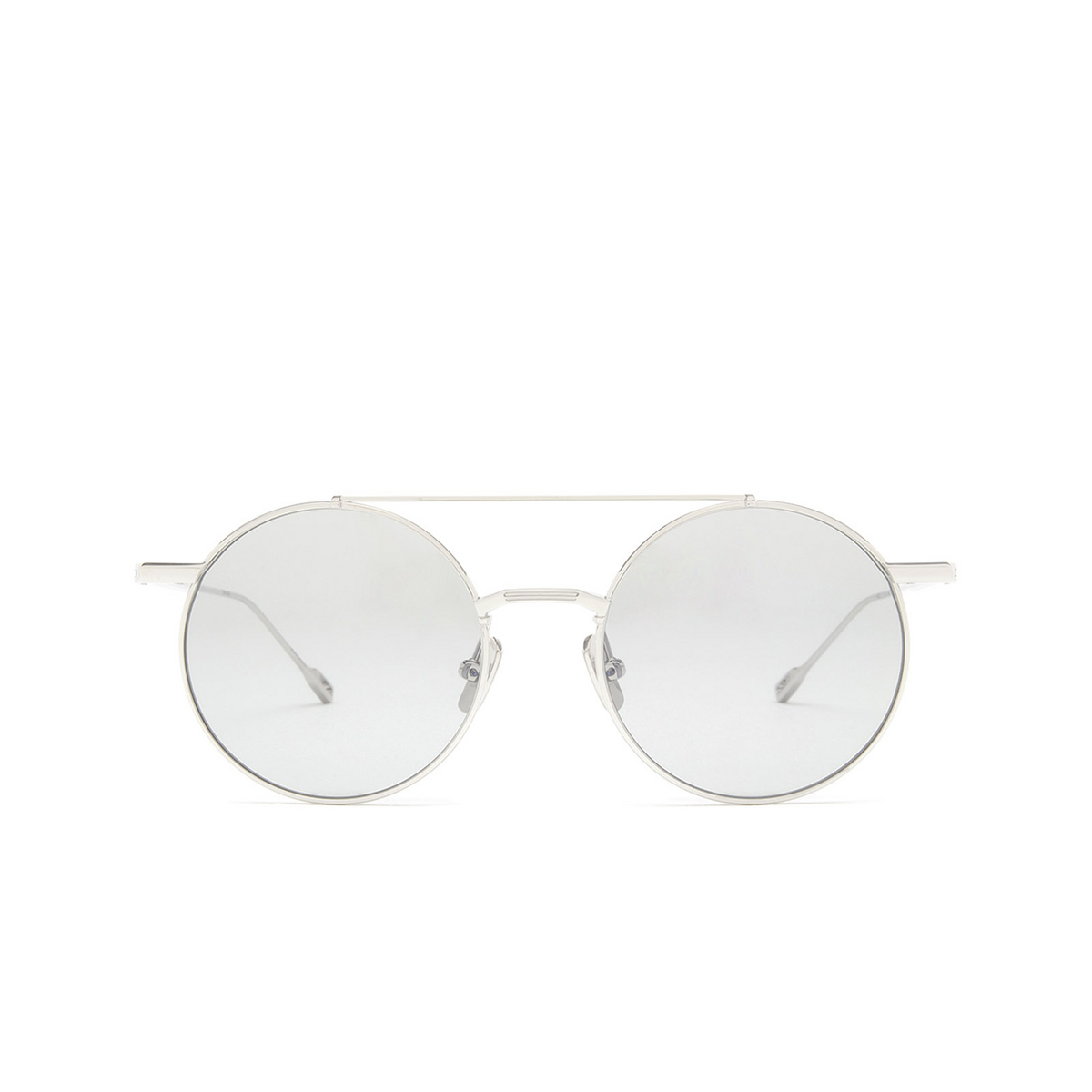 Native Sons® Round Sunglasses: Aston Exp color Silver - front view