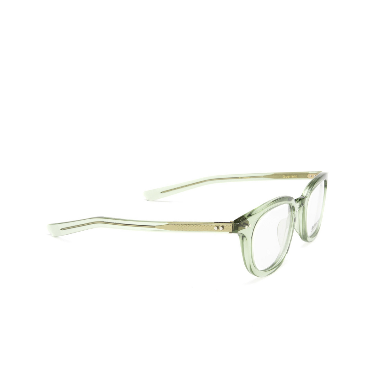Native Sons® Square Eyeglasses: Guerrero color Bottle Green - three-quarters view.