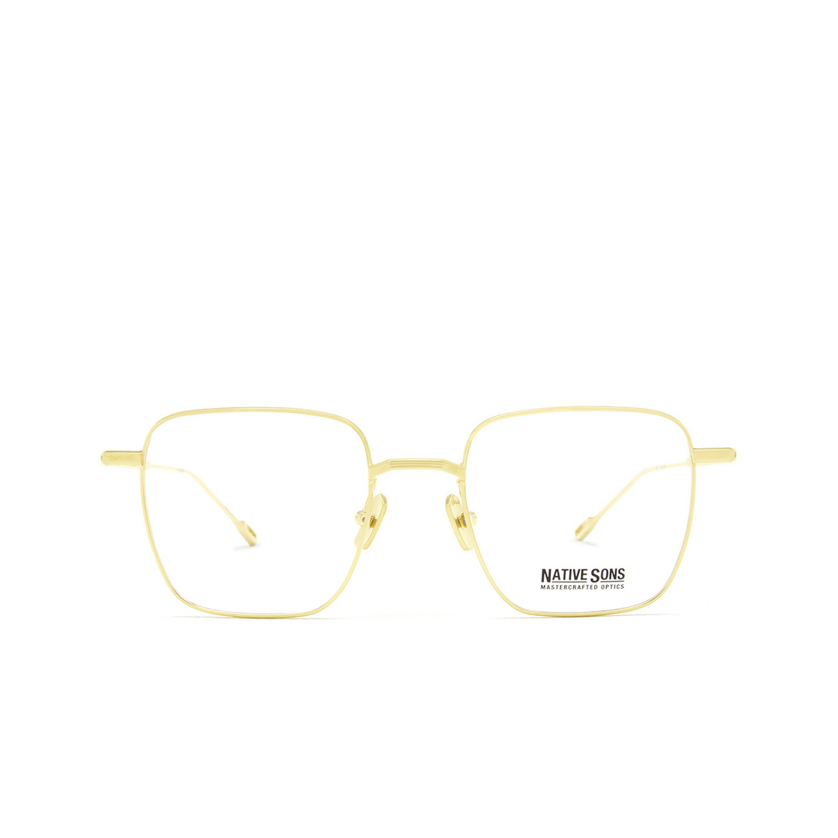Native Sons® Square Eyeglasses: Raylan color 18K GOLD - product thumbnail 1/4.