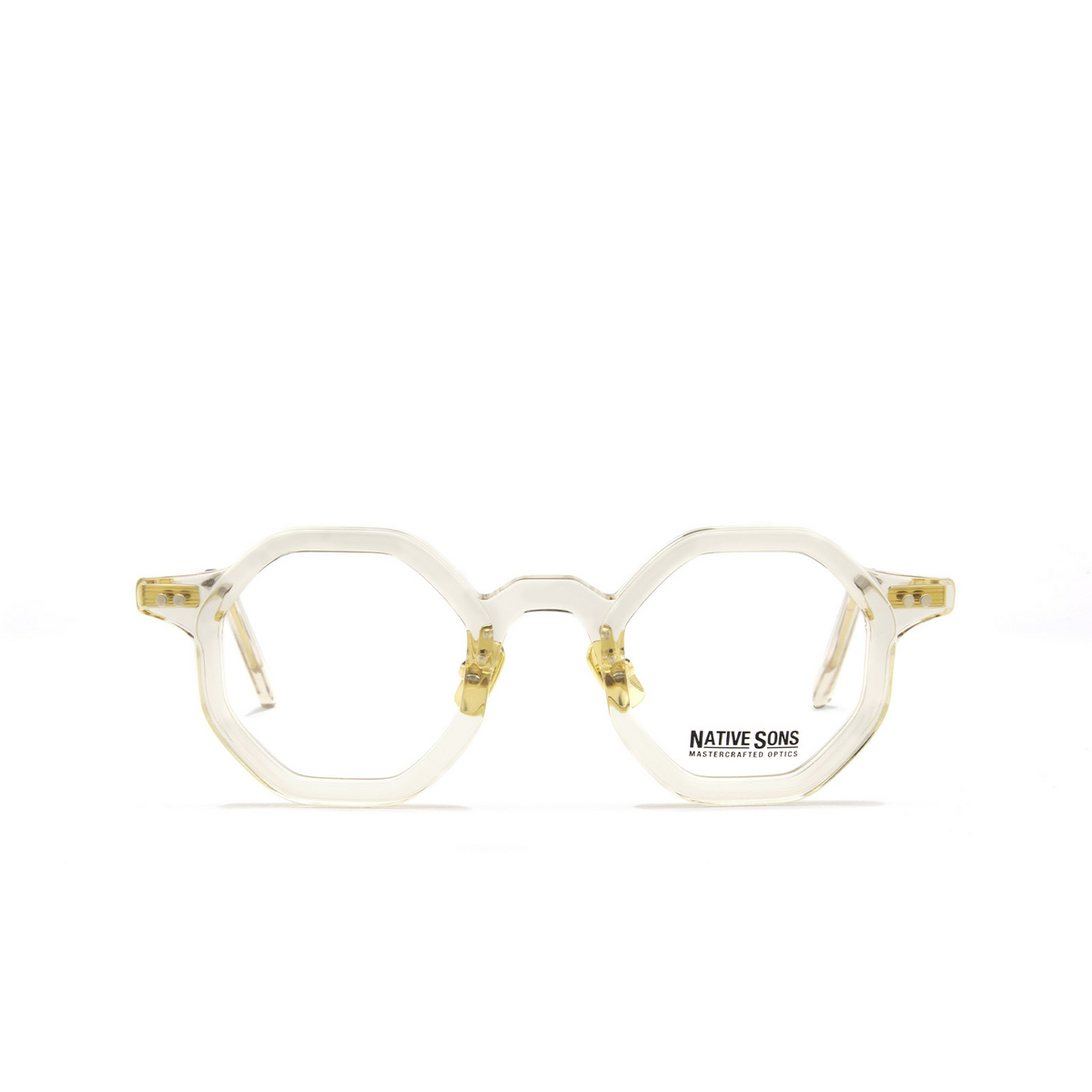 Native Sons® Irregular Eyeglasses: Sputnik color Honey Mauve - front view.