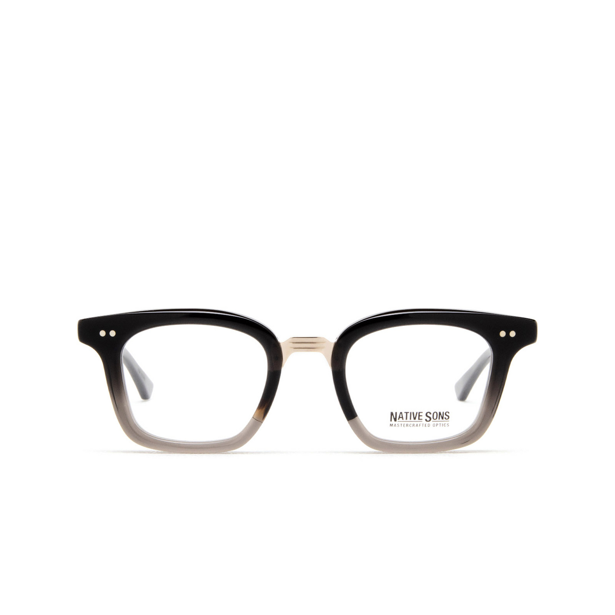 Native Sons® Square Eyeglasses: Stillman color Black Fade - front view