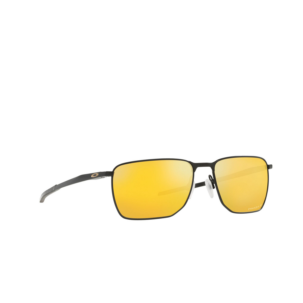 Oakley® Rectangle Sunglasses: OO4142 Ejector color 414214 Satin Black - three-quarters view