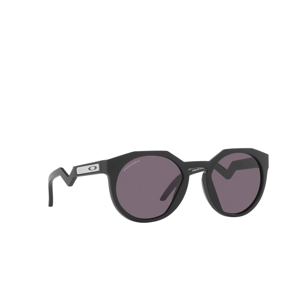 Oakley® Square Sunglasses: Hstn OO9464 color Matte Black 946401 - three-quarters view.