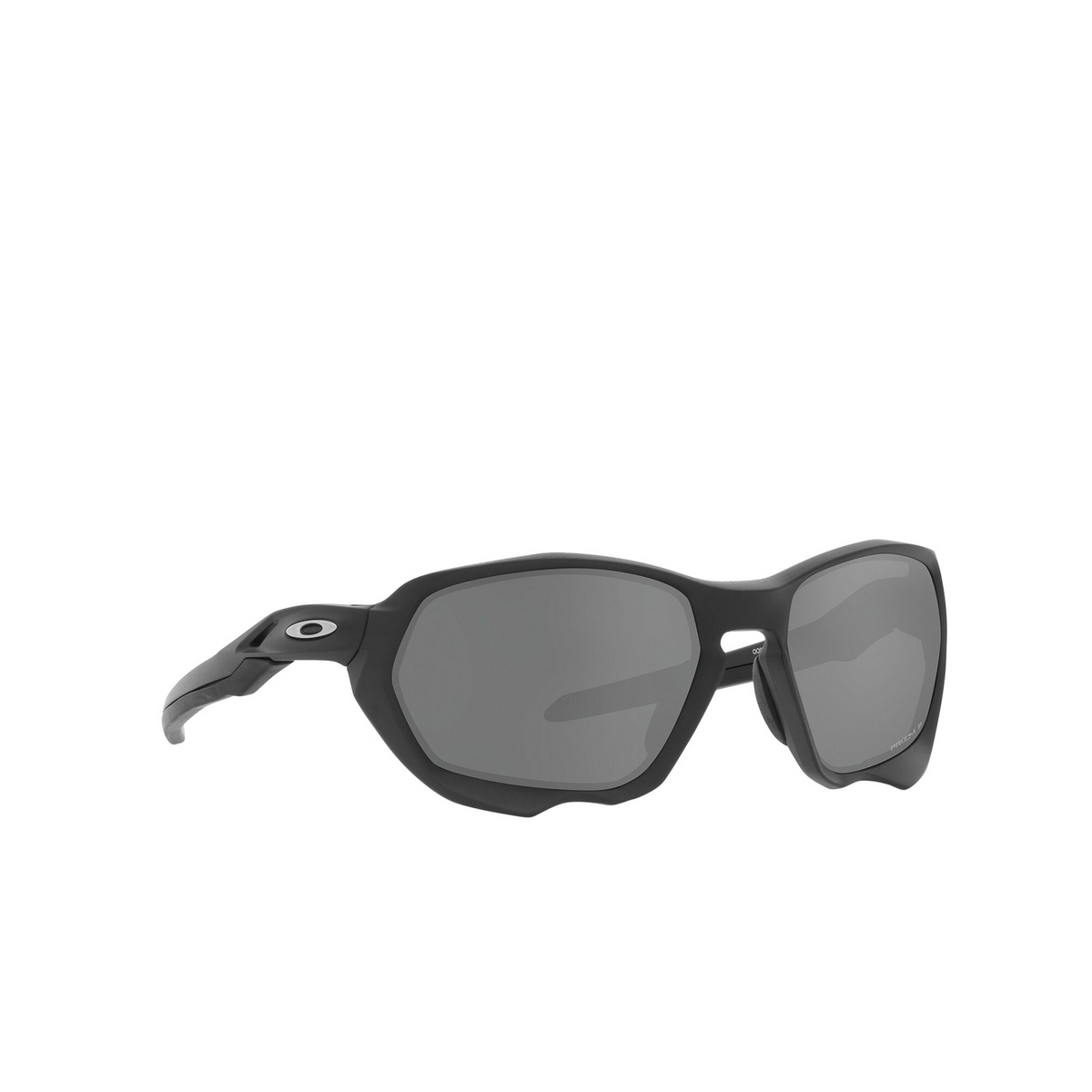Oakley PLAZMA Sunglasses 901914 Hi Res Matte Carbon - three-quarters view