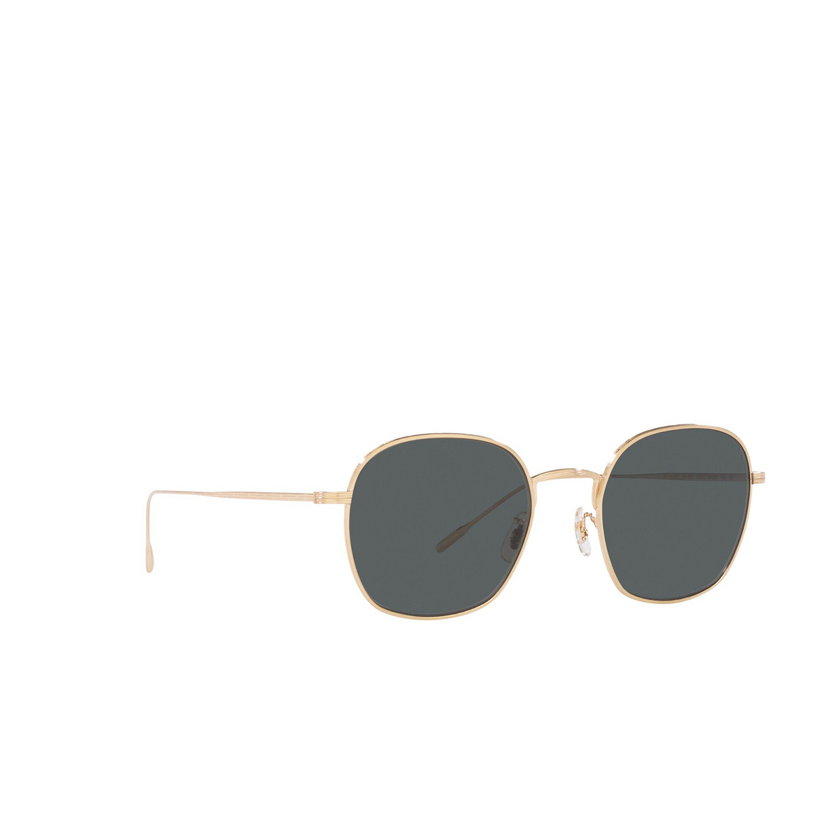 Oliver Peoples® Square Sunglasses: OV1307ST Ades color 5311P2 Brushed Gold - three-quarters view