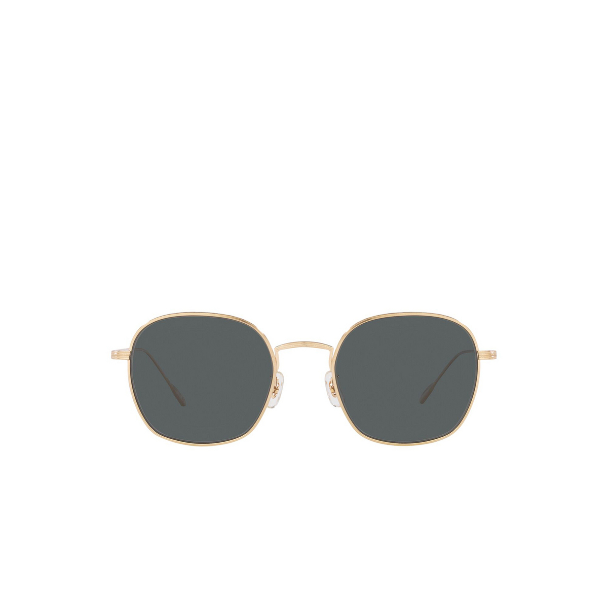 Oliver Peoples® Square Sunglasses: OV1307ST Ades color 5311P2 Brushed Gold - front view