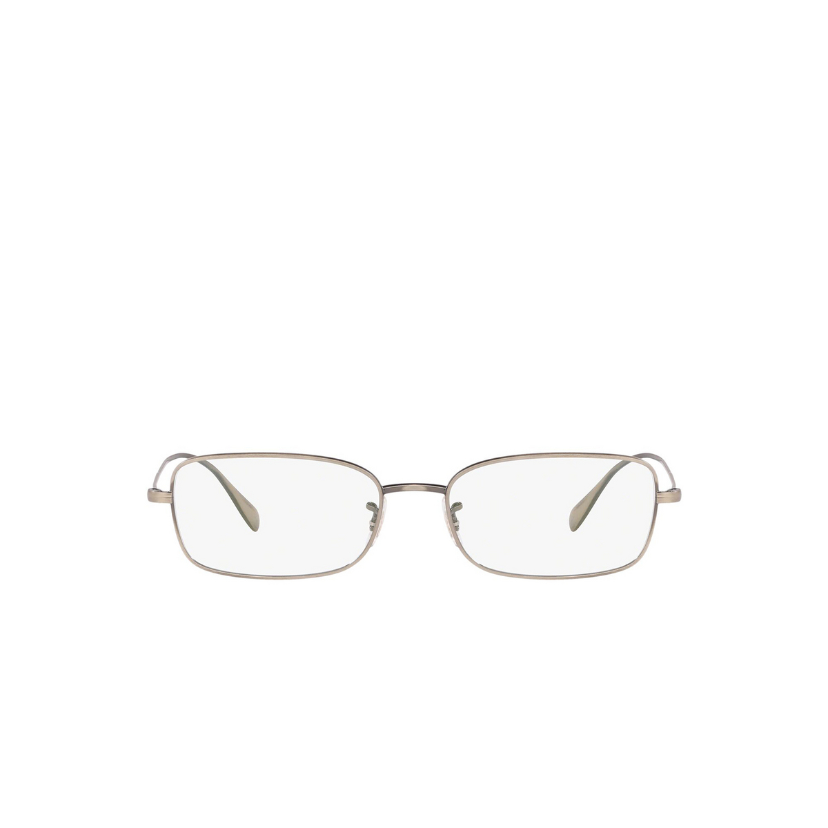 Oliver Peoples® Rectangle Eyeglasses: Aronson OV1253 color New Antique Pewter 5289 - front view.
