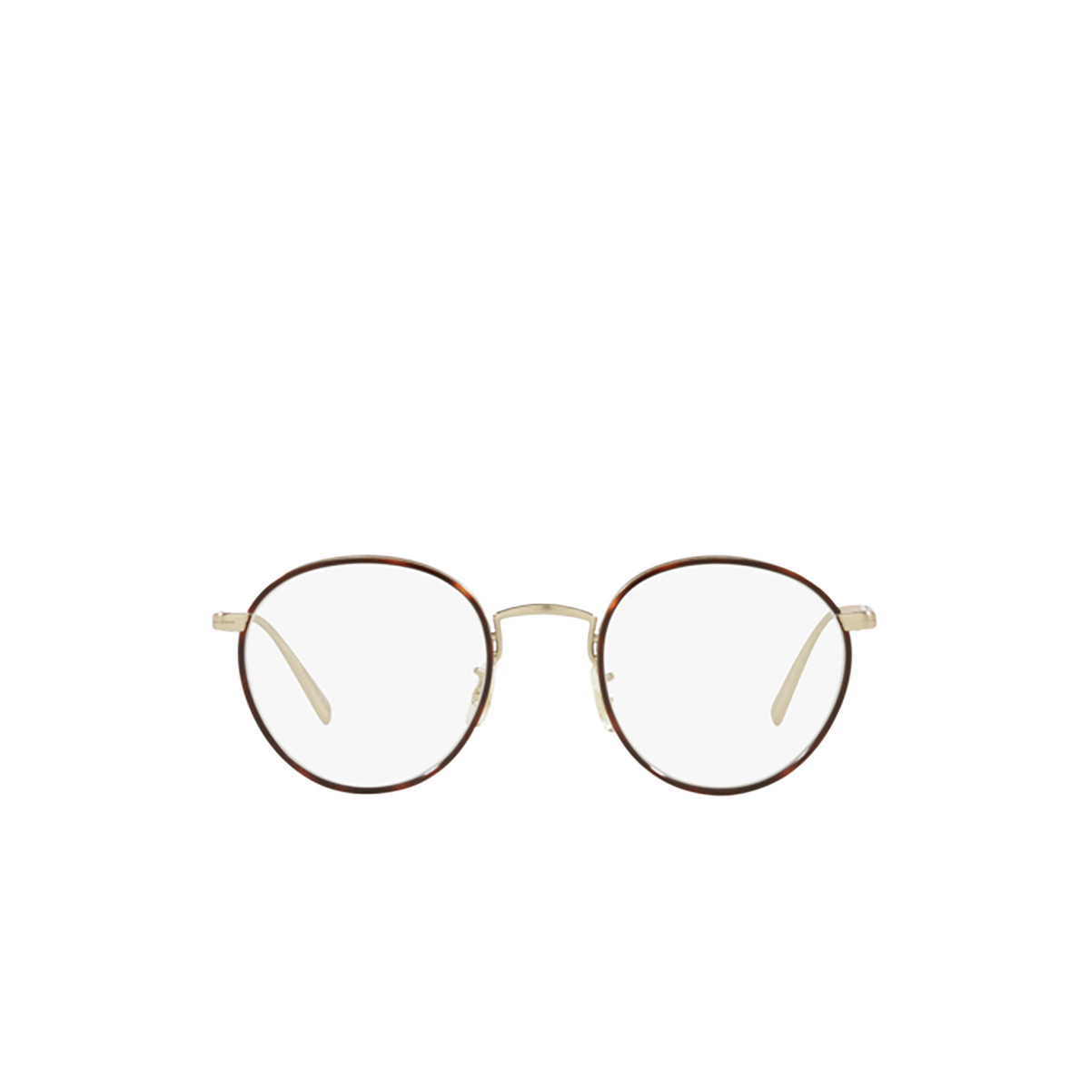 Oliver Peoples ARTEMIO R Eyeglasses 5271 Brushed Gold / Dark Mahogany - front view