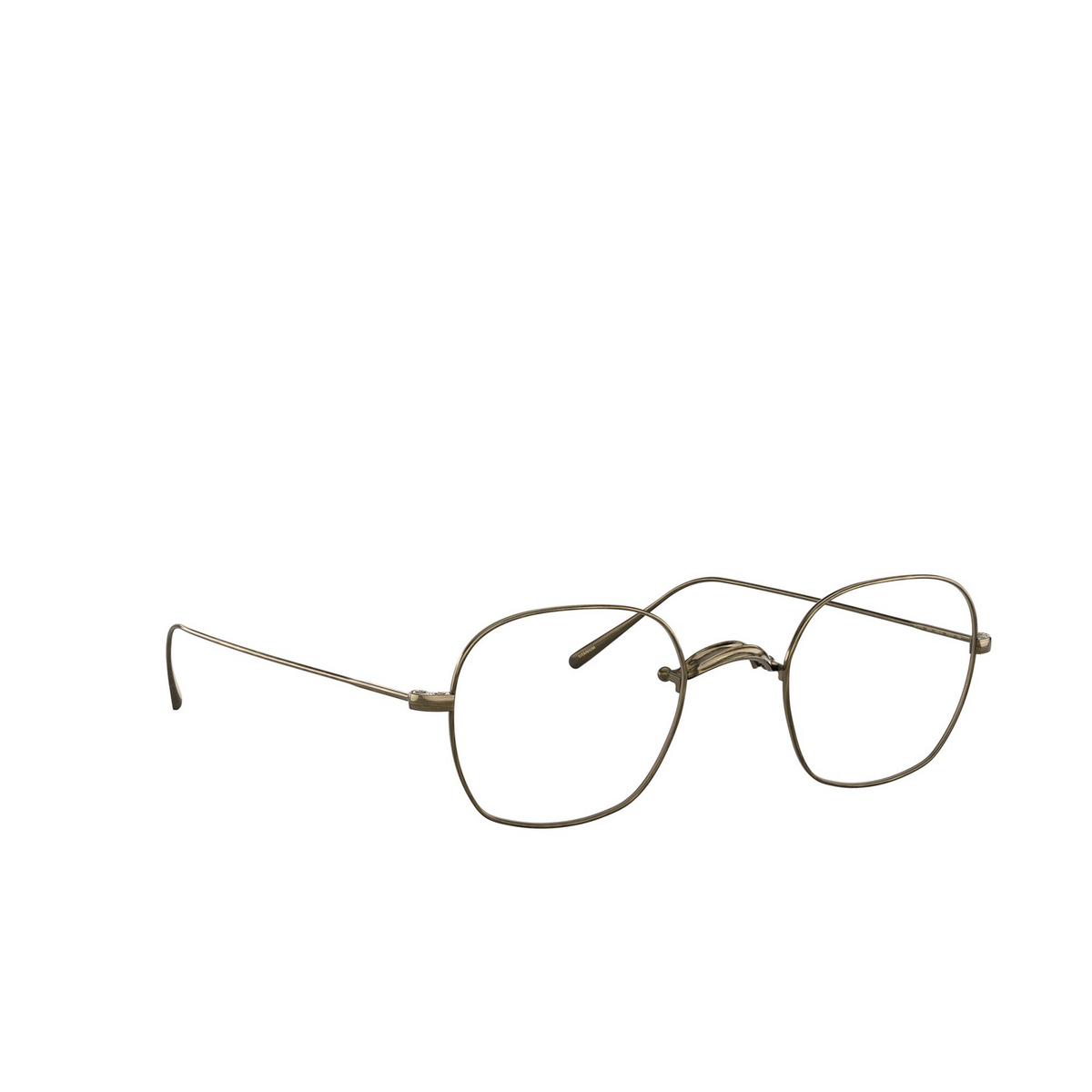 Oliver Peoples® Square Eyeglasses: Carles OV1270T color Antique Gold 5300 - three-quarters view.