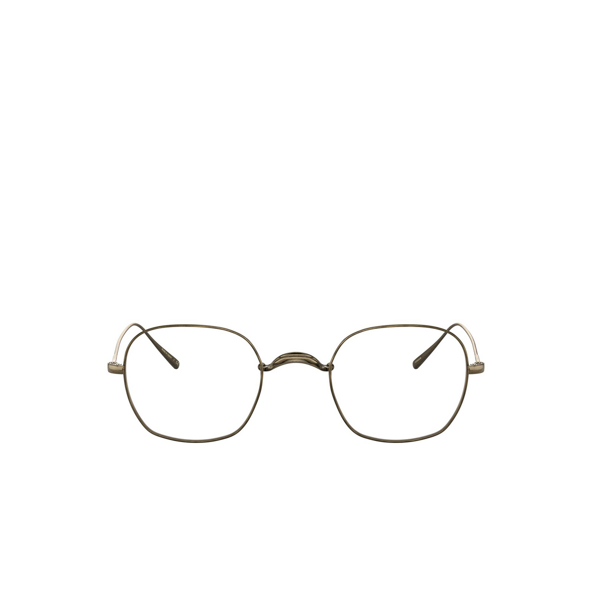 Oliver Peoples® Square Eyeglasses: Carles OV1270T color Antique Gold 5300 - front view.