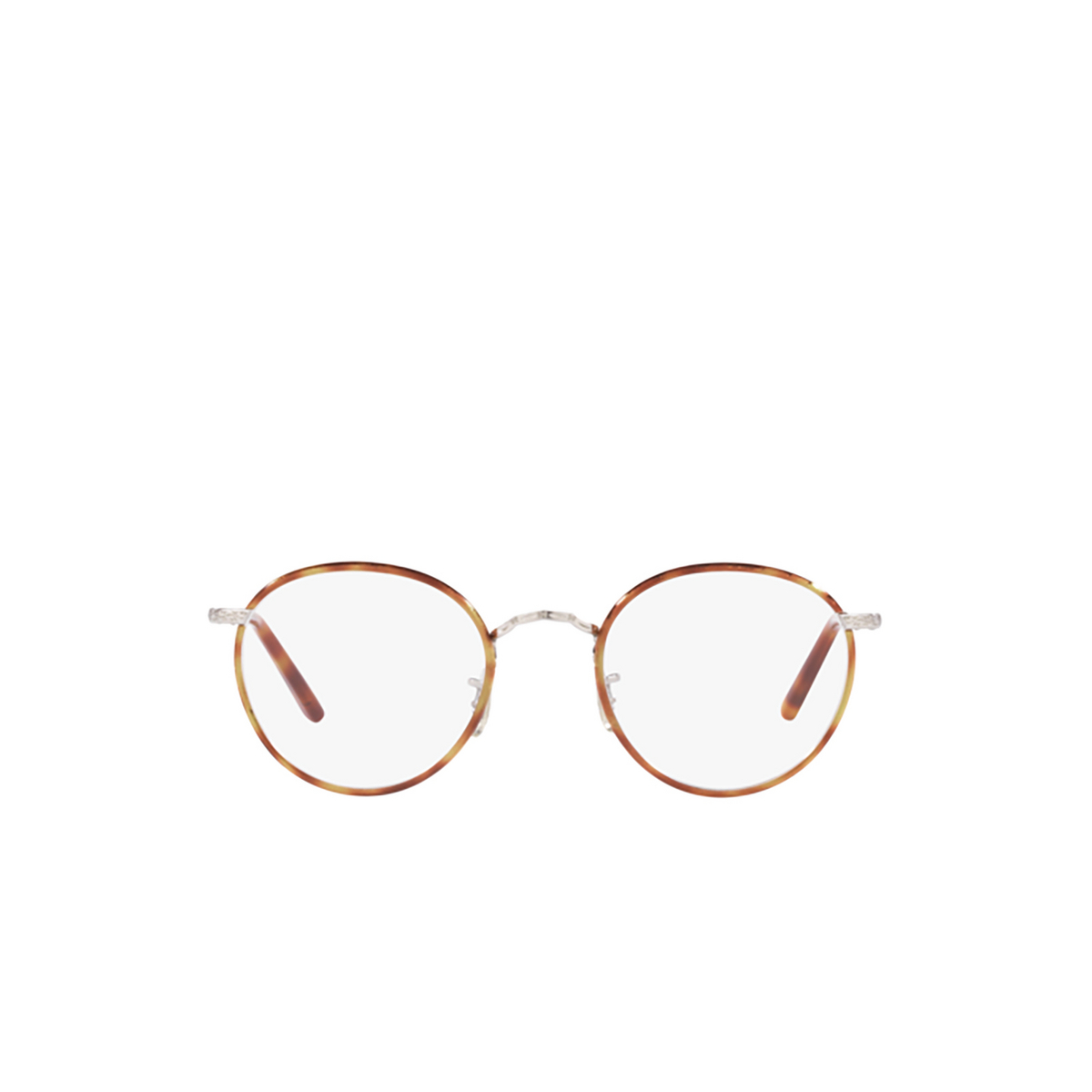 Oliver Peoples CARLING Eyeglasses 5063 Brushed Silver / Amber Tortoise - front view