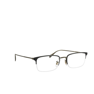 Oliver Peoples CODNER Eyeglasses 5302 matte black / antique gold - three-quarters view