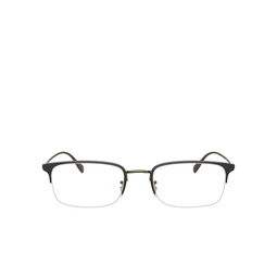 Oliver Peoples® Rectangle Eyeglasses: Codner OV1273 color Matte Black / Antique Gold 5302.