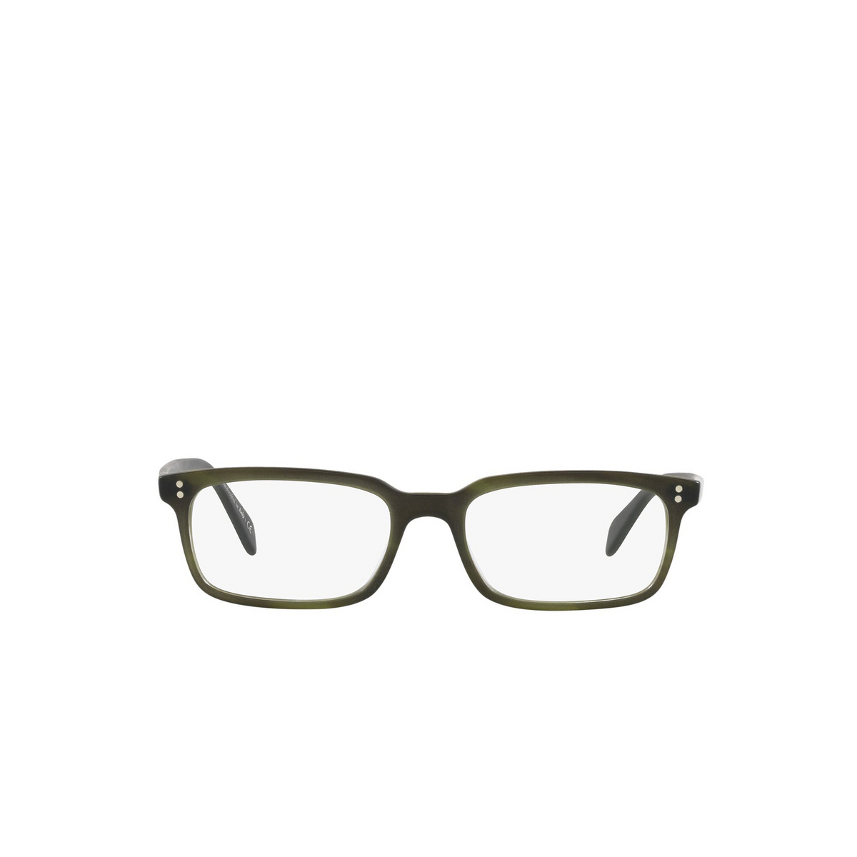 Oliver Peoples® Rectangle Eyeglasses: Denison OV5102 color Semi Matte Emerald Bark 1709 - front view.