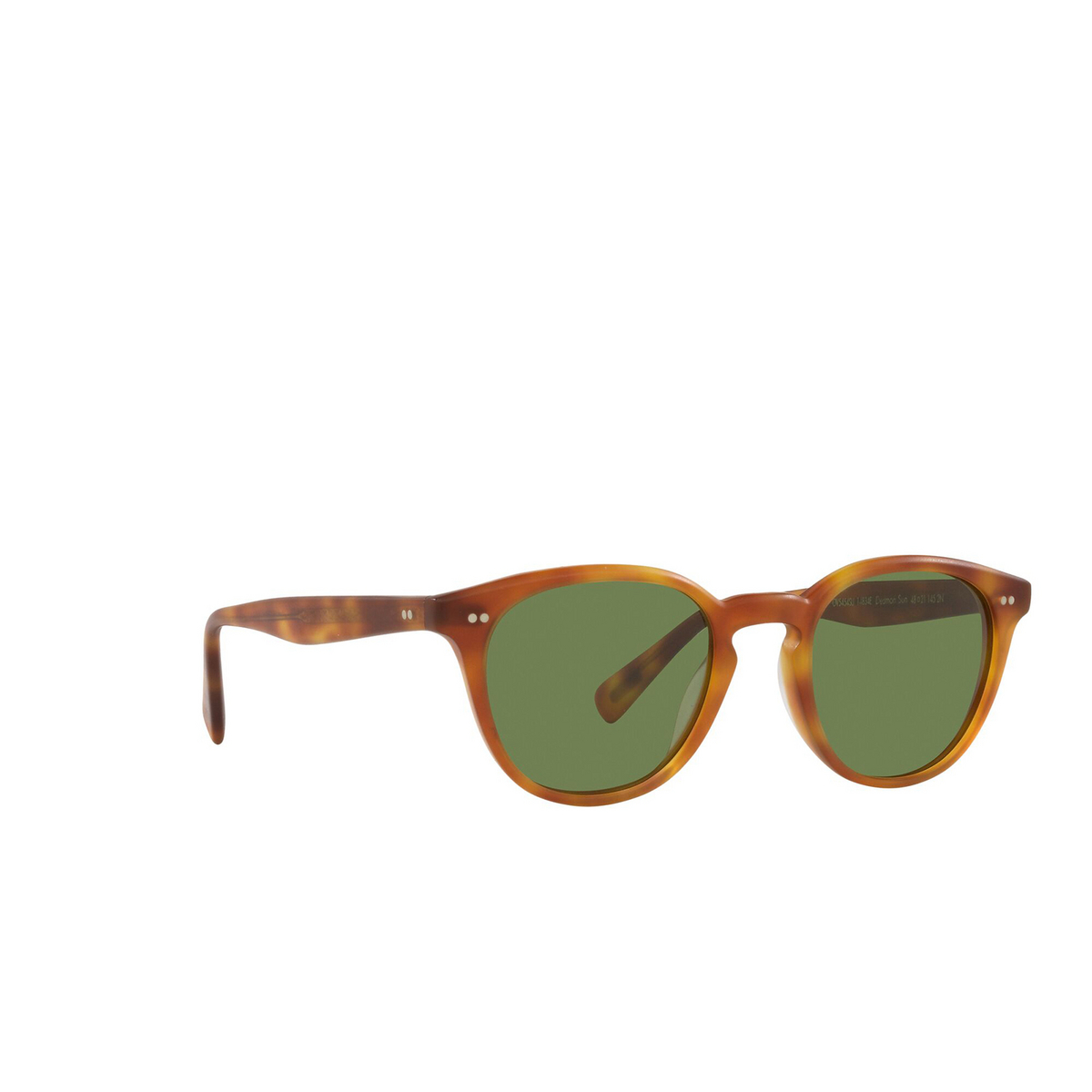 Oliver Peoples® Square Sunglasses: Desmon Sun OV5454SU color Semi Matte Lbr 14834E - three-quarters view.