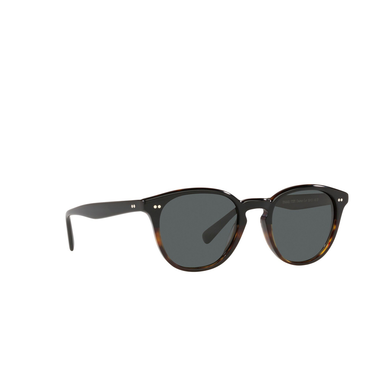 Oliver Peoples® Square Sunglasses: Desmon Sun OV5454SU color Black / 362 Gradient 1722P2 - three-quarters view.