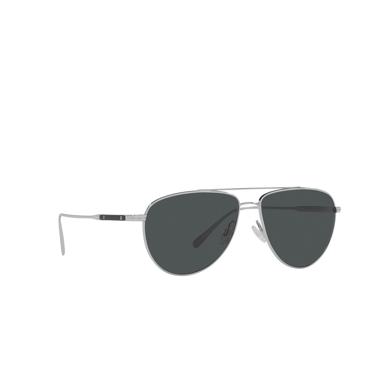 Oliver Peoples® Aviator Sunglasses: Disoriano OV1301S color Silver 5036P2 - three-quarters view.