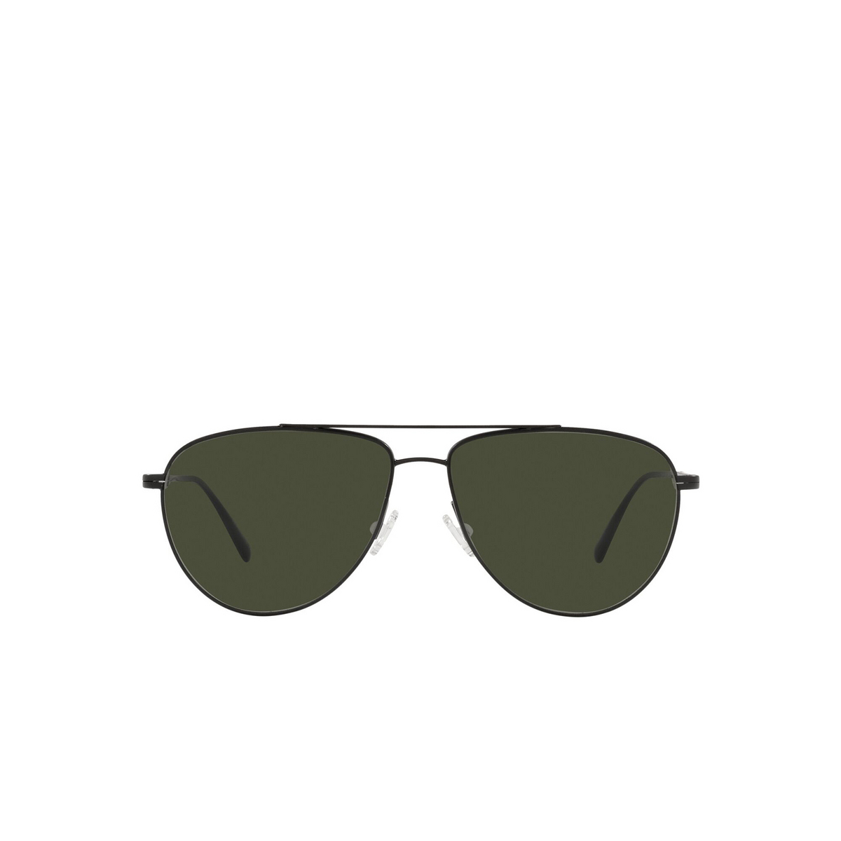 Oliver Peoples® Aviator Sunglasses: Disoriano OV1301S color Matte Black 506252 - front view.