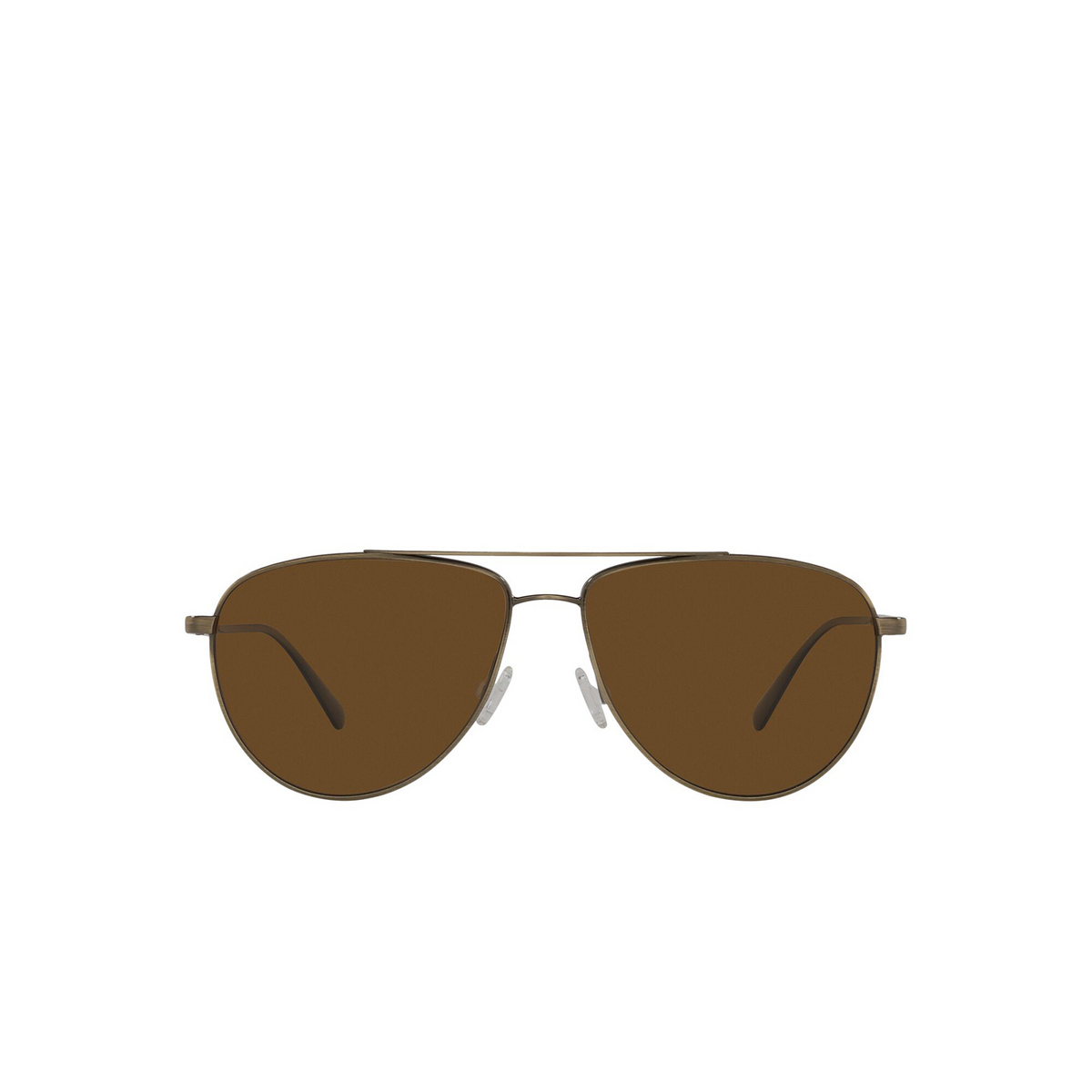 Oliver Peoples® Aviator Sunglasses: Disoriano OV1301S color Antique Gold 528457 - front view.