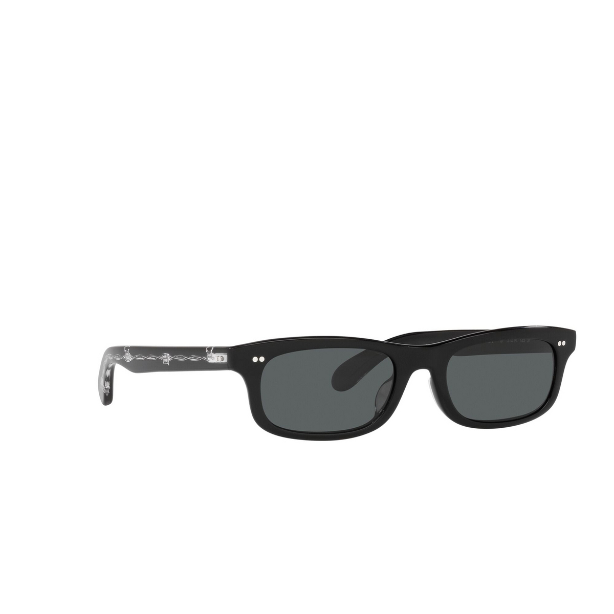 Oliver Peoples® Rectangle Sunglasses: Fai OV5484SU color Black 1492P2 - three-quarters view.